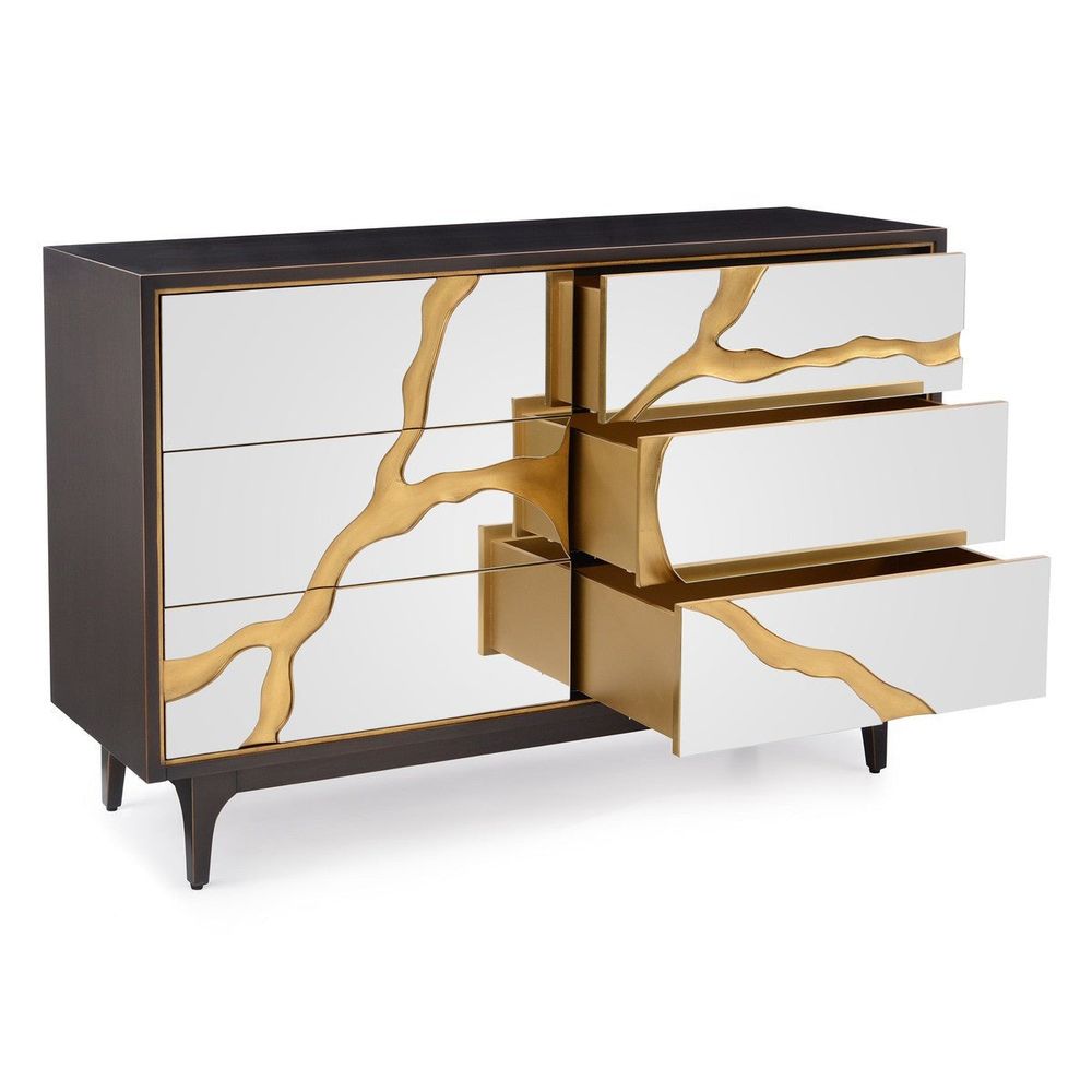 Dressers & Chests Revne Six-Drawer Chest of Drawers - White
