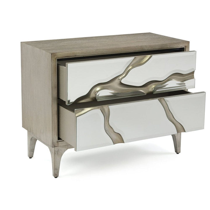 Nightstands Revne Silver Night Table - Silver