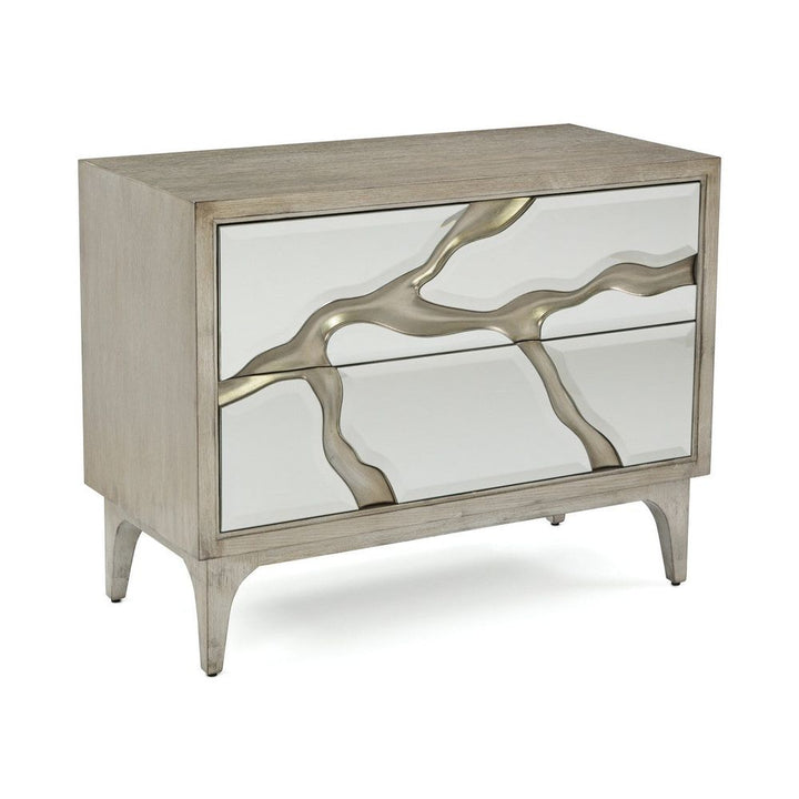 Nightstands Revne Silver Night Table - Silver