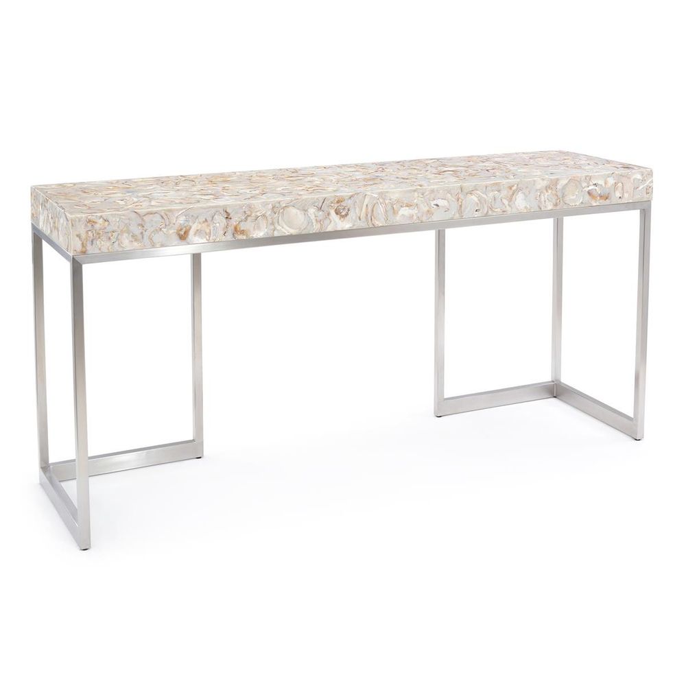 Console Tables Capiz Shell Console Table - White