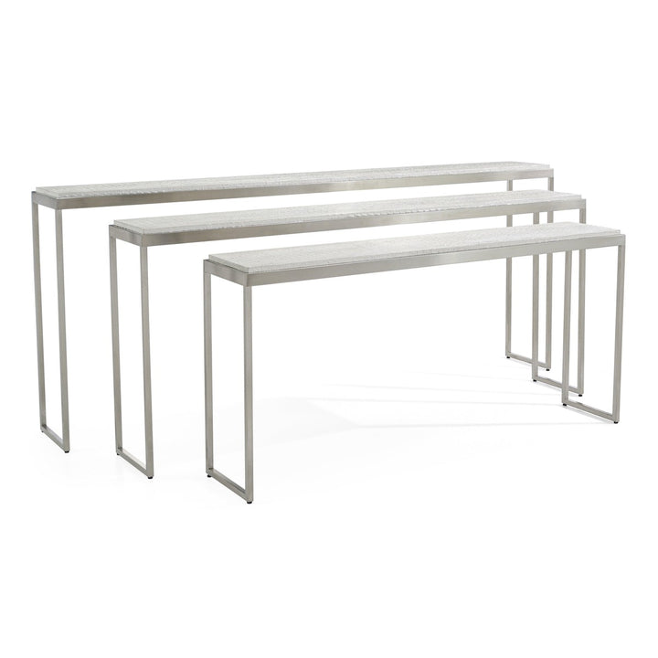 Ellery Silvered Nesting Tables S/3 - Silver