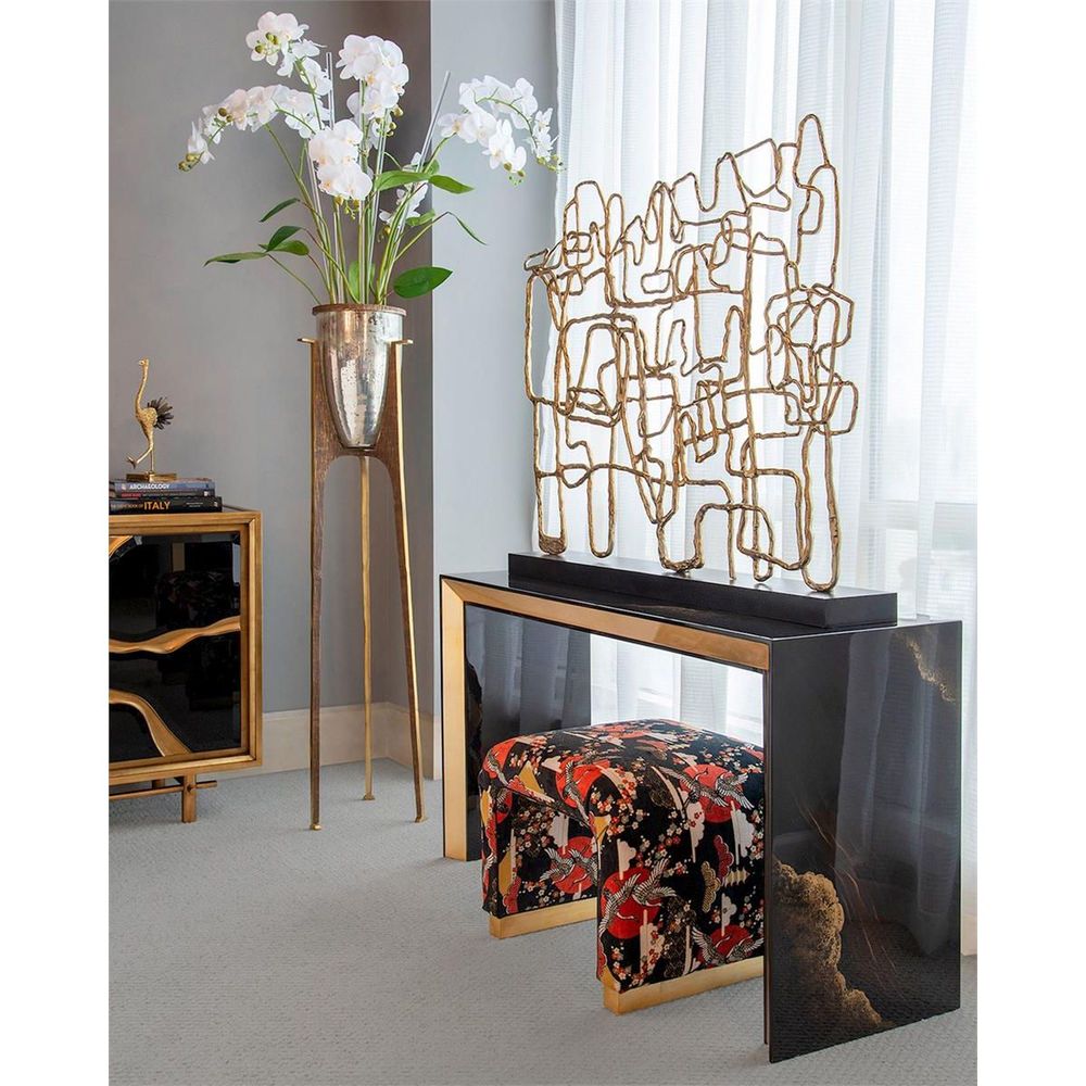 Console Tables Golden Tide Console Table - Gold