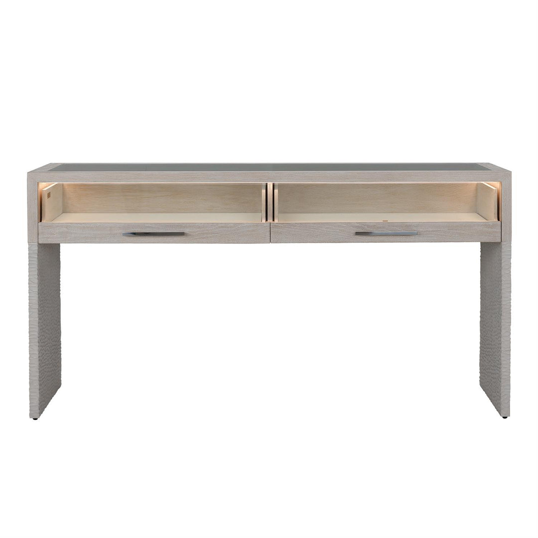 Galicia Two-Drawer Lighted Console Table