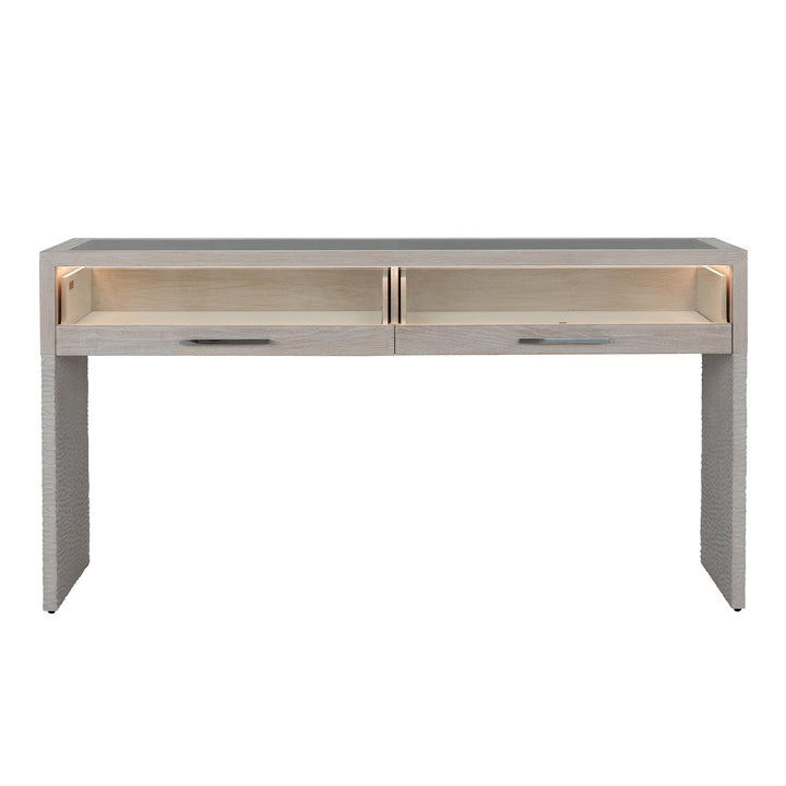 Galicia Two-Drawer Lighted Console Table