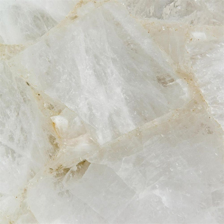 Rectangular Calcite Coffee Table - Brass