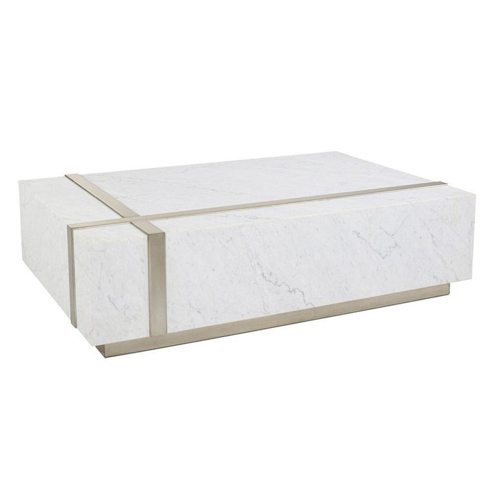 Coffee Tables Logan Cocktail Table - White, Silver
