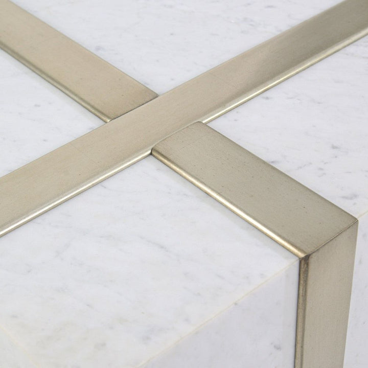 Coffee Tables Logan Cocktail Table - White, Silver