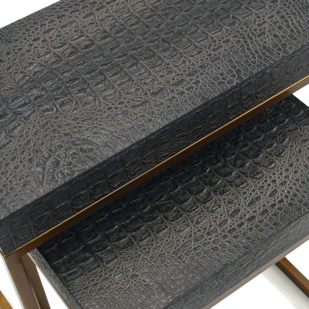 Side Tables Greystoke Nesting End Tables - Black, Gold