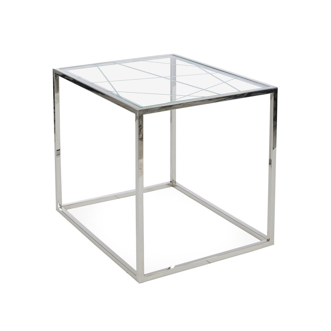 Ellington Glass End Table - Clear - Glass