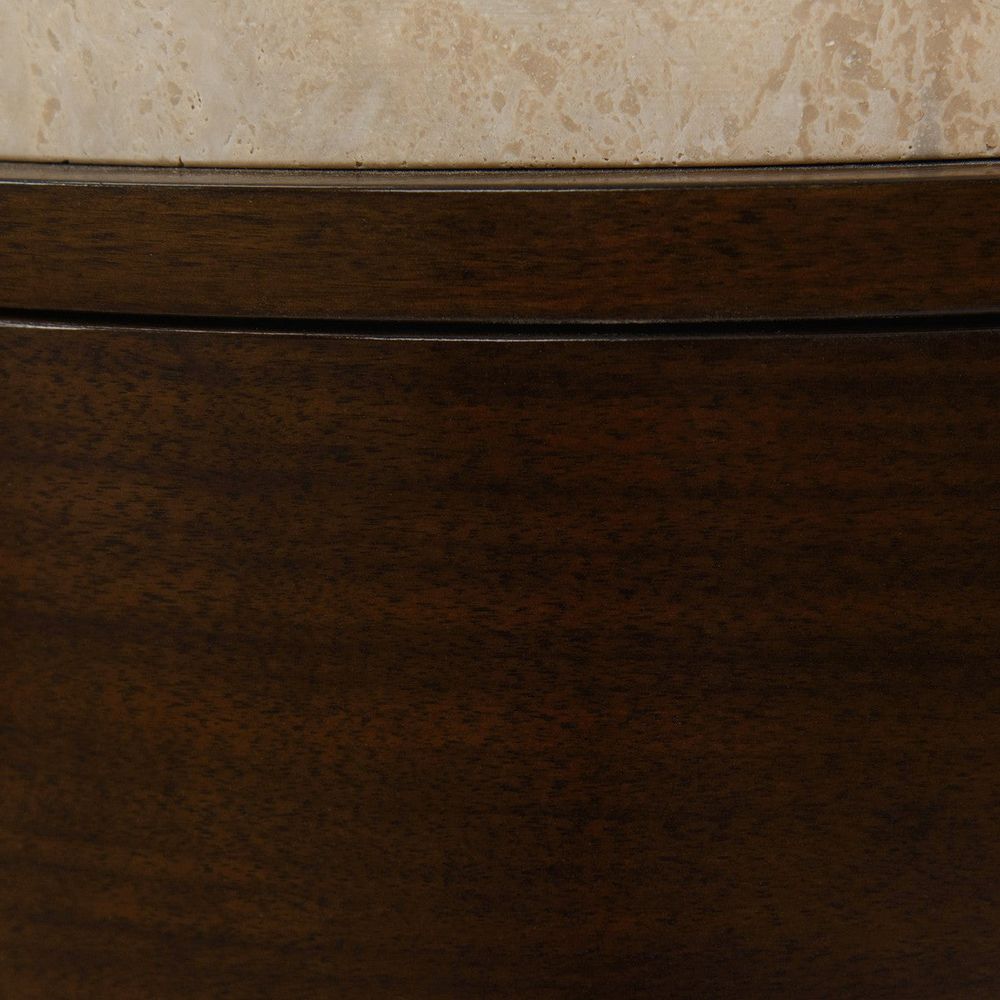 Havana End Table - Brown, White
