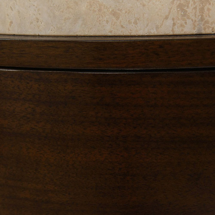 Havana End Table - Brown, White
