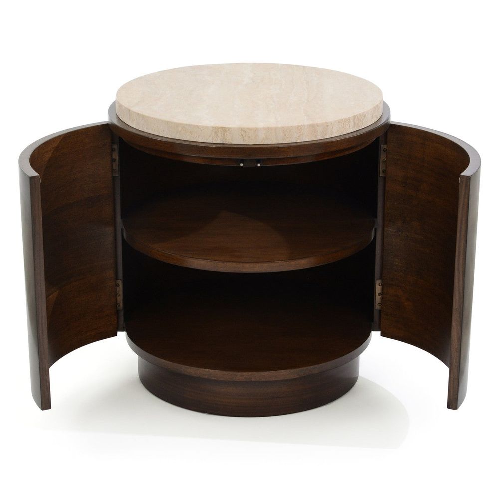 Side Tables Havana End Table - Brown, White