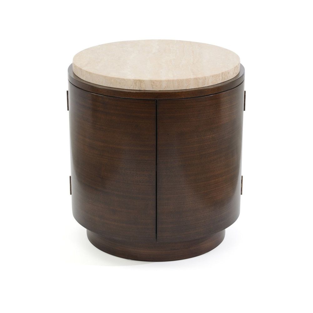 Side Tables Havana End Table - Brown, White