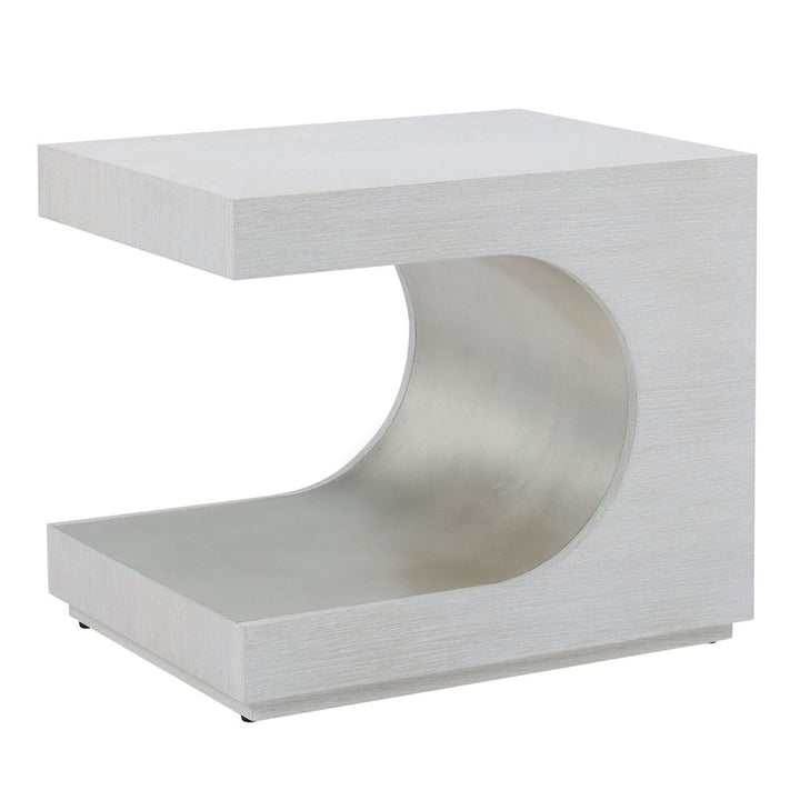  Groove Side Table, Silver