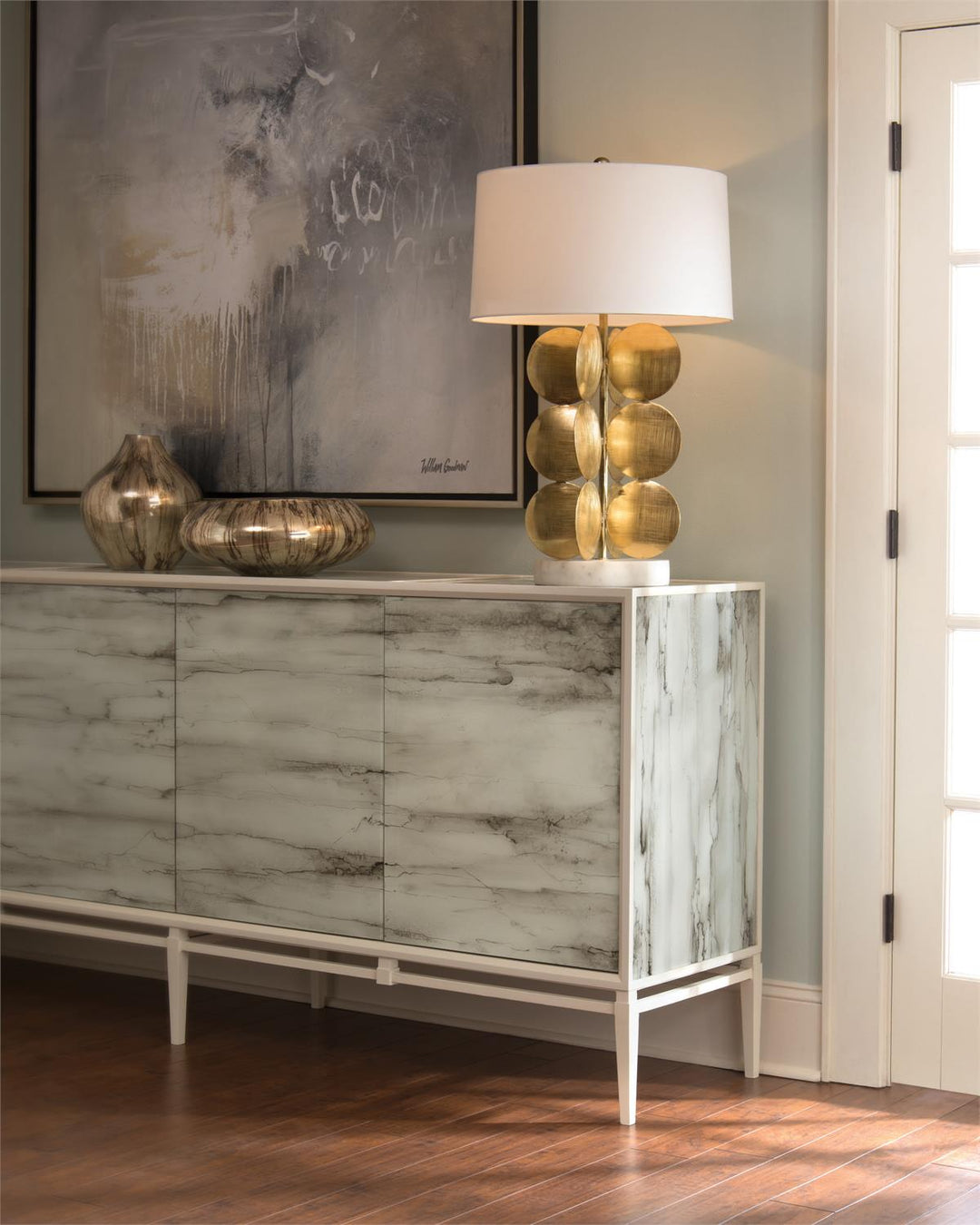 Alden Cabinet - White - Poplar Wood