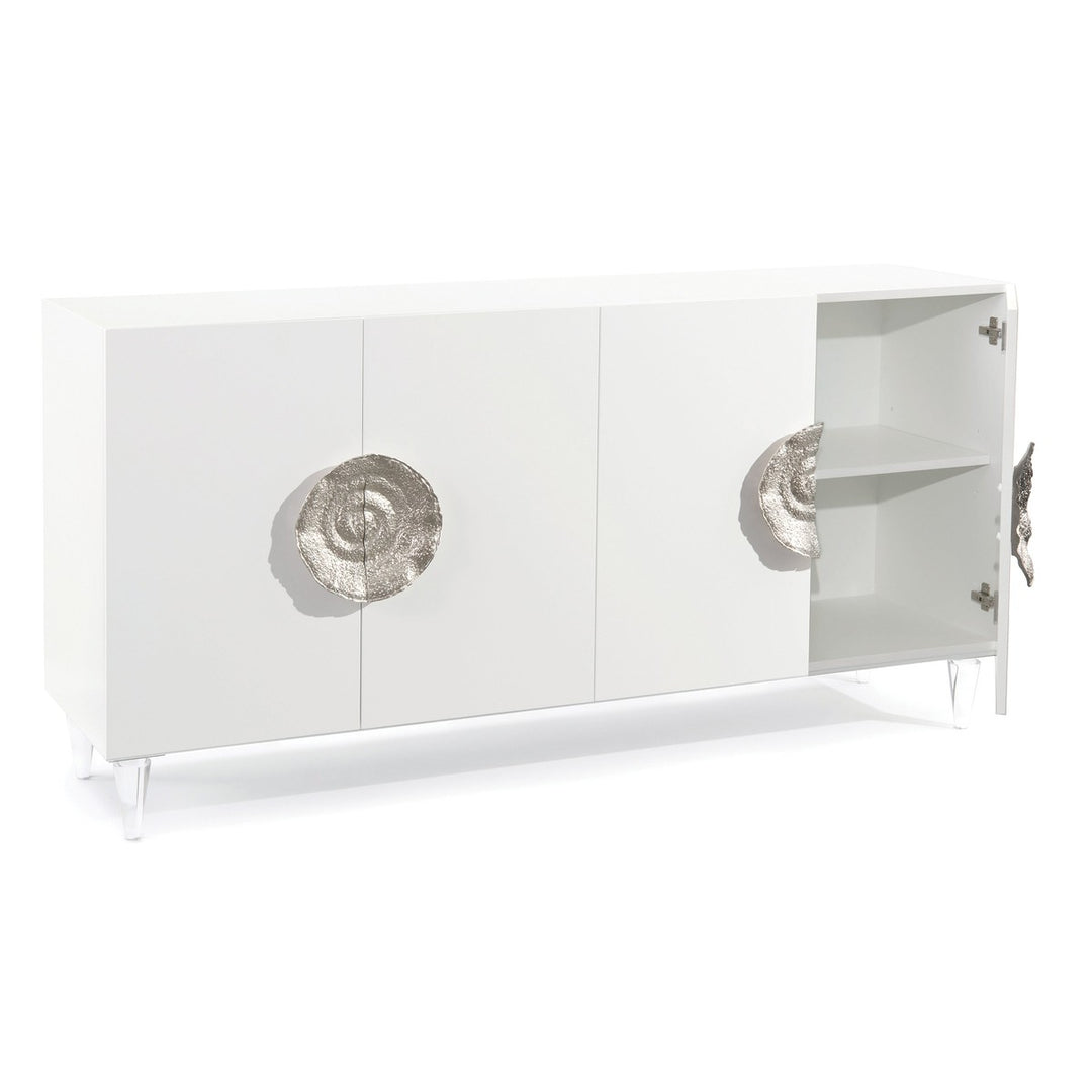 Solis Four-Door Credenza - White