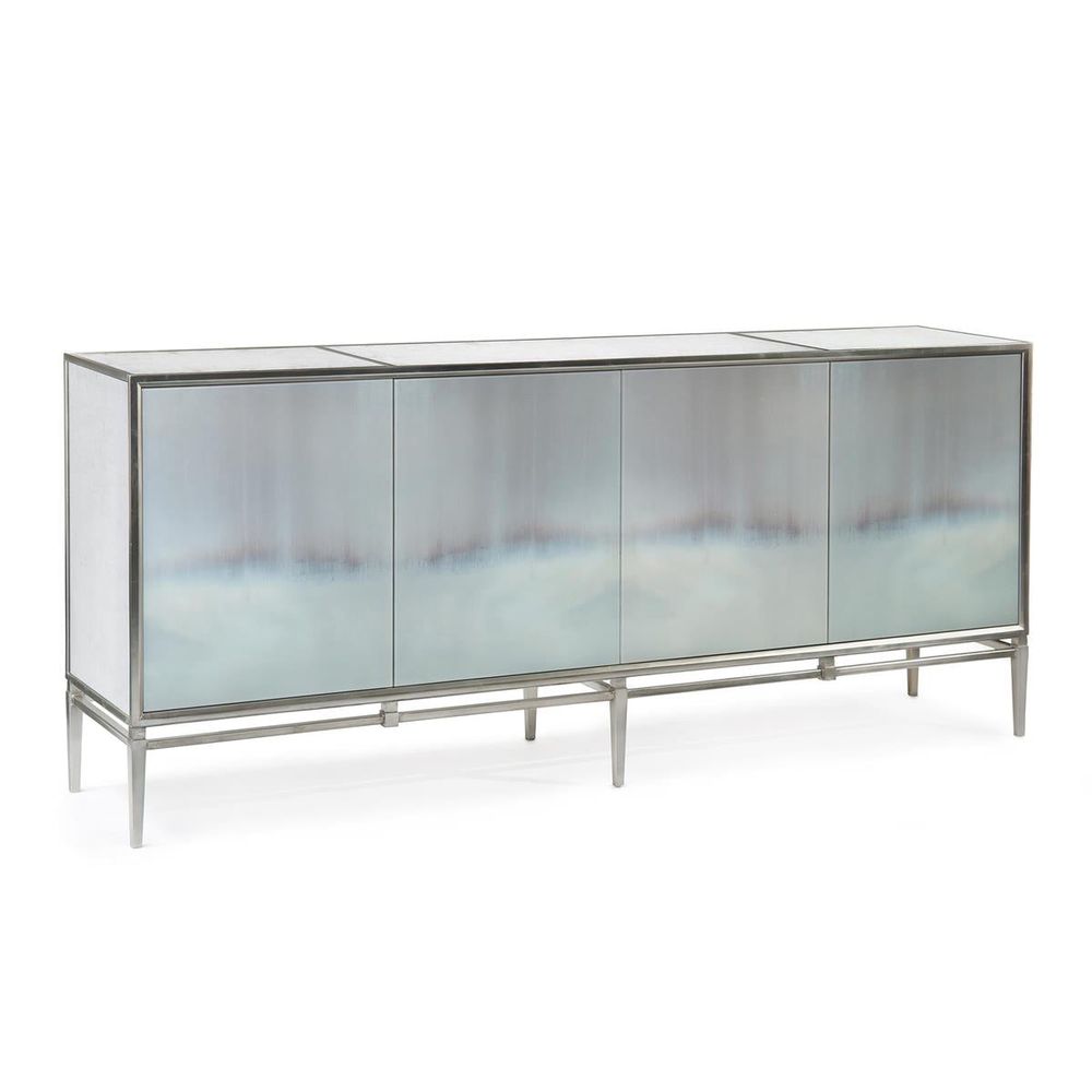 Sideboards & Credenzas Carol Benson-Cobb's Haze Four-Door Credenza - Silver