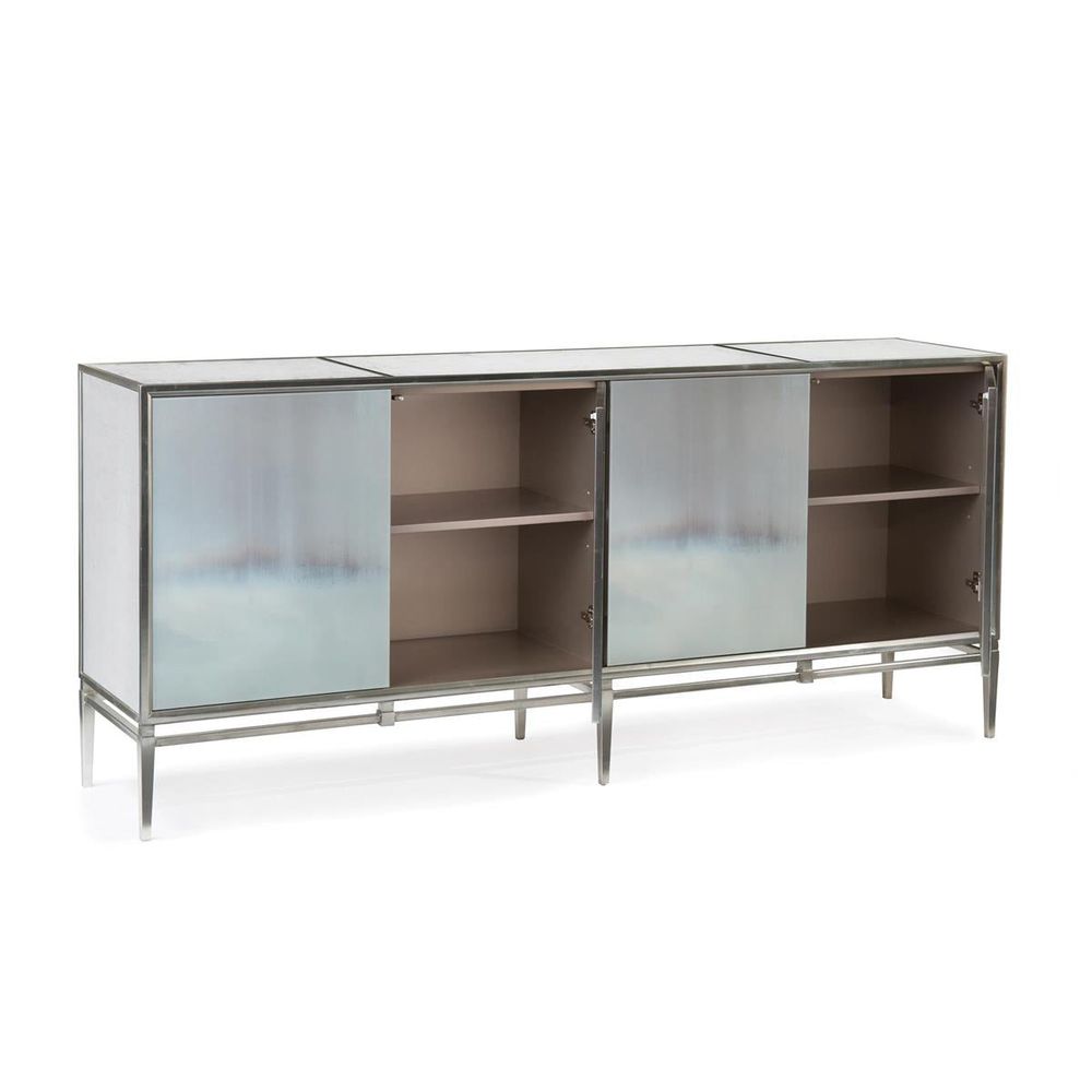 Sideboards & Credenzas Carol Benson-Cobb's Haze Four-Door Credenza - Silver