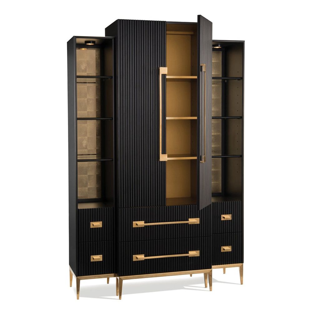 Cabinets & Curios Black Satin Cabinet - Black