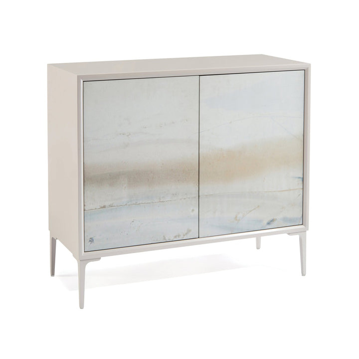 Rowan River Two-Door Cabinet - Gray - Tulip Wood