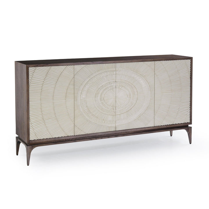 Somerset Four-Door Credenza - White - Wood. Ash