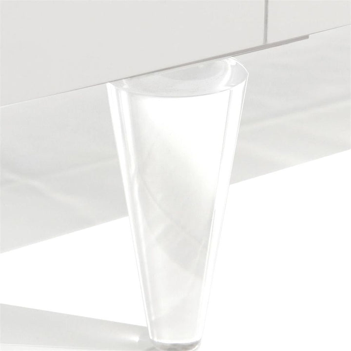 Triesse Six-Door Credenza - Silver, White