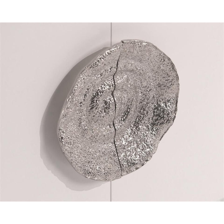 Sideboards & Credenzas Trieste Six-Door Credenza - Silver,White