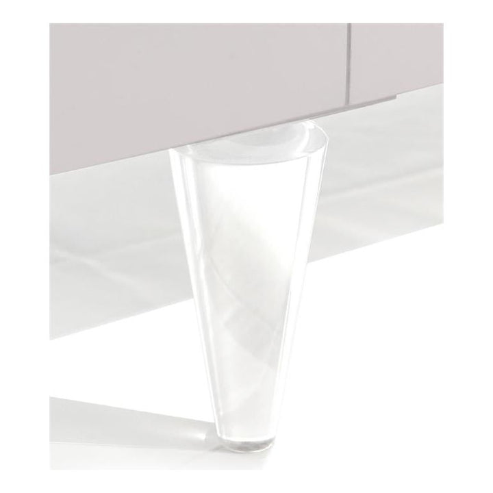 Sideboards & Credenzas Triesse Six-Door Credenza - Silver, White