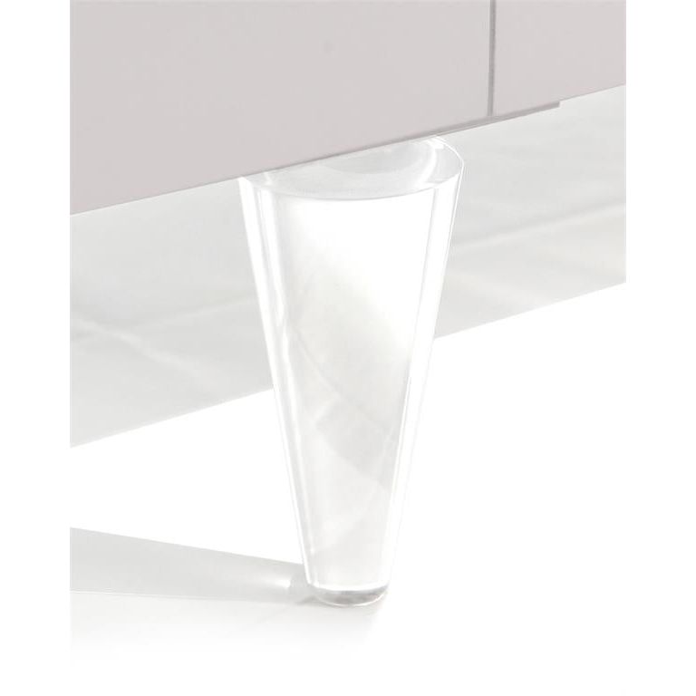 Sideboards & Credenzas Trieste Six-Door Credenza - Silver,White