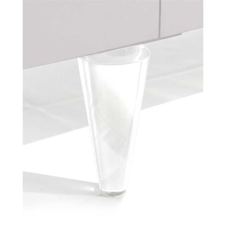 Sideboards & Credenzas Trieste Six-Door Credenza - Silver,White