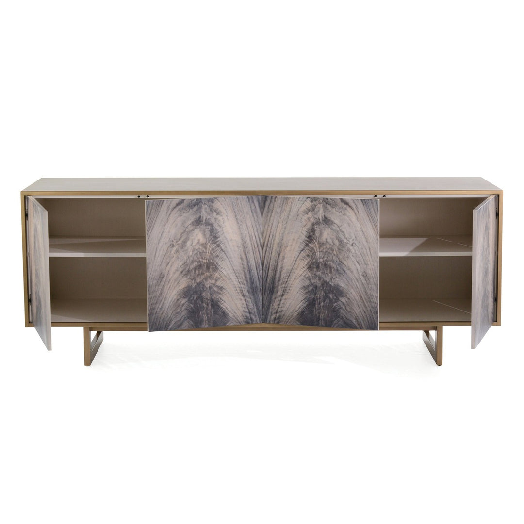 Orion Vu Credenza - Brown - Wood. Ash