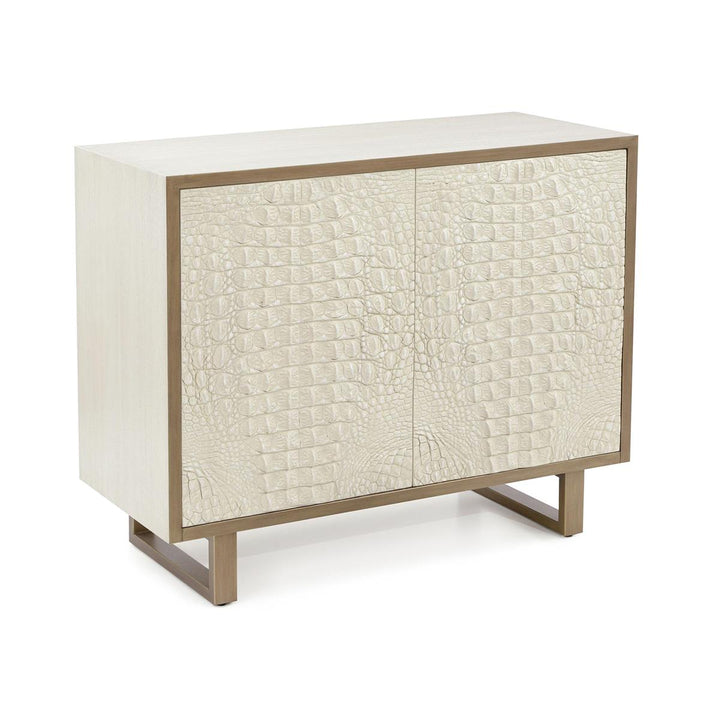 Kairo Two-Door Chest - Brown,Off White,White