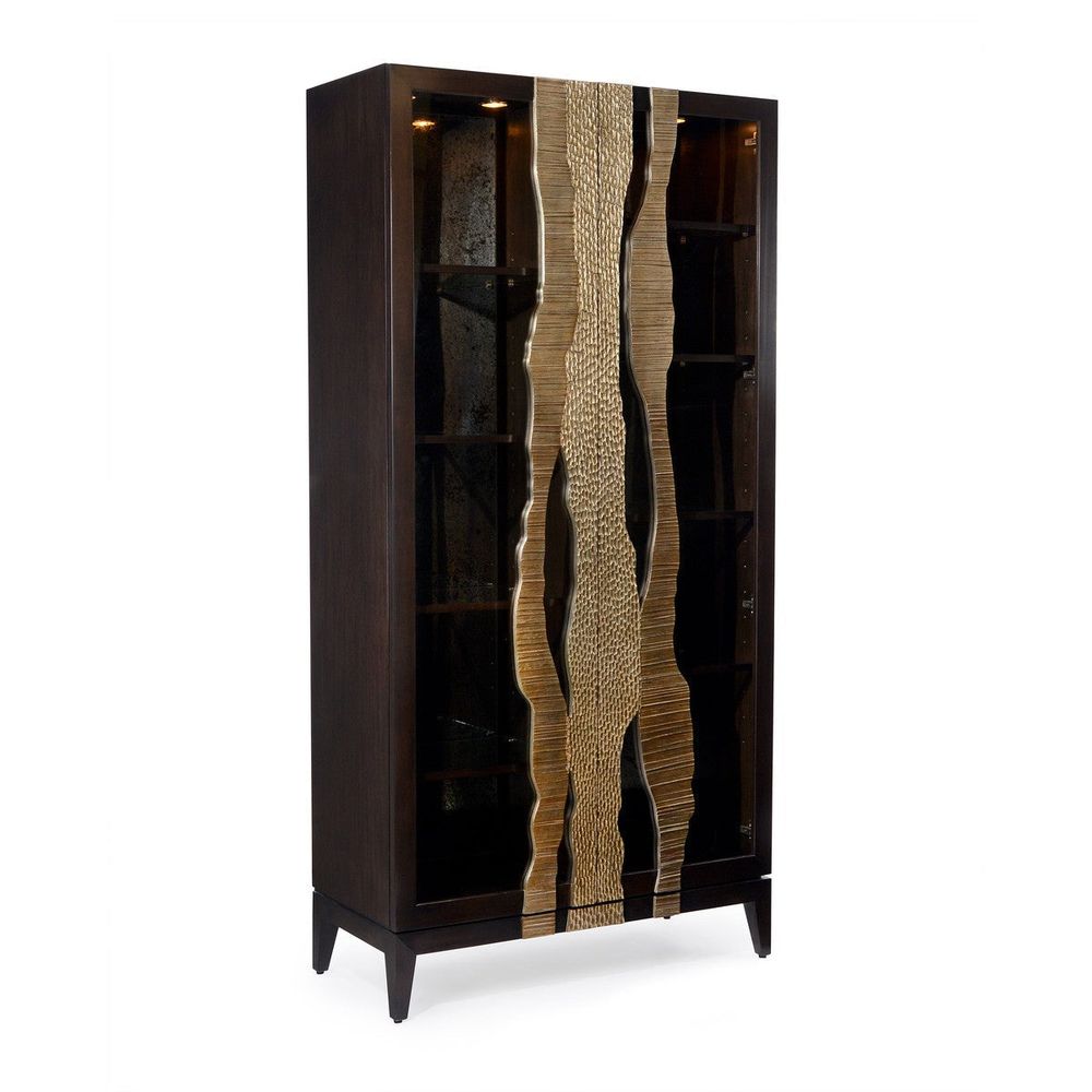 Cabinets & Curios River's Edge Display Cabinet - Brown, Silver