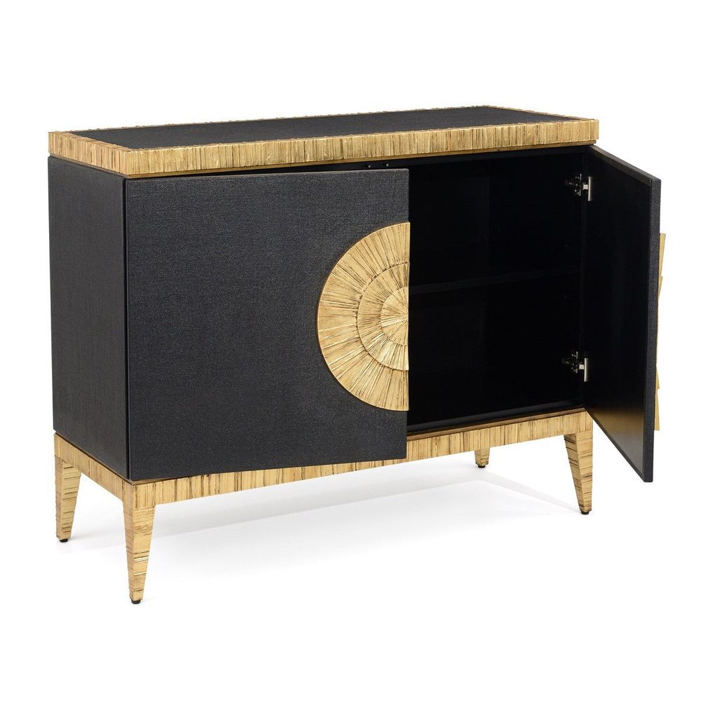 Sideboards & Credenzas Temujin Chest With Doors - Gold, Clear