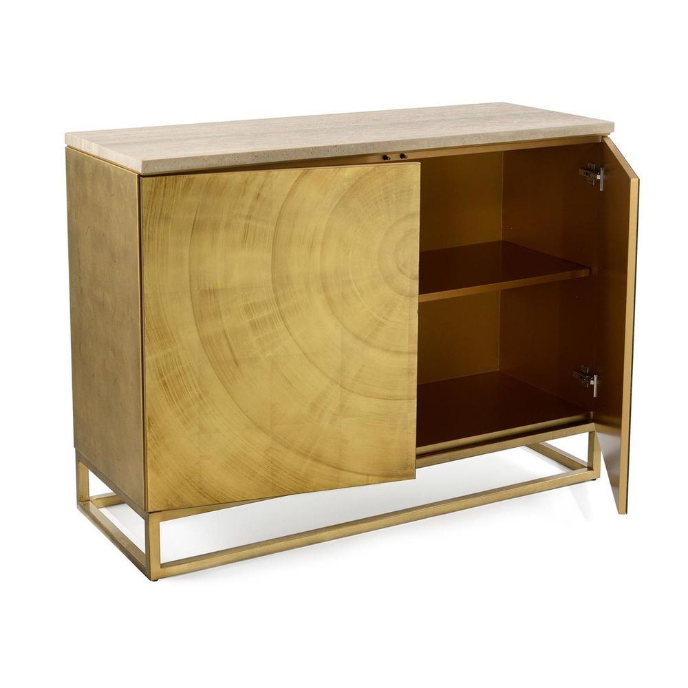 Sideboards & Credenzas Callahan Chest With Doors - Gold