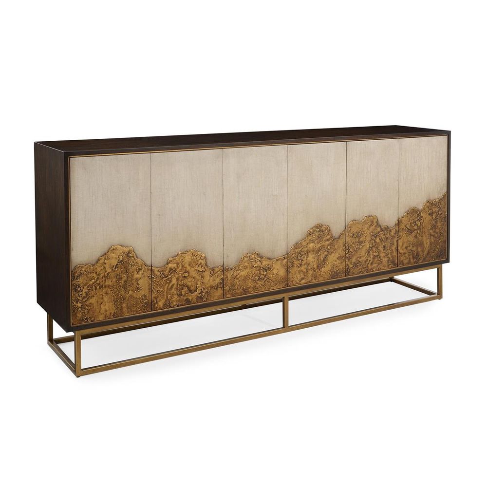 Sideboards & Credenzas Highlands Sideboard - Brown, Gold, White