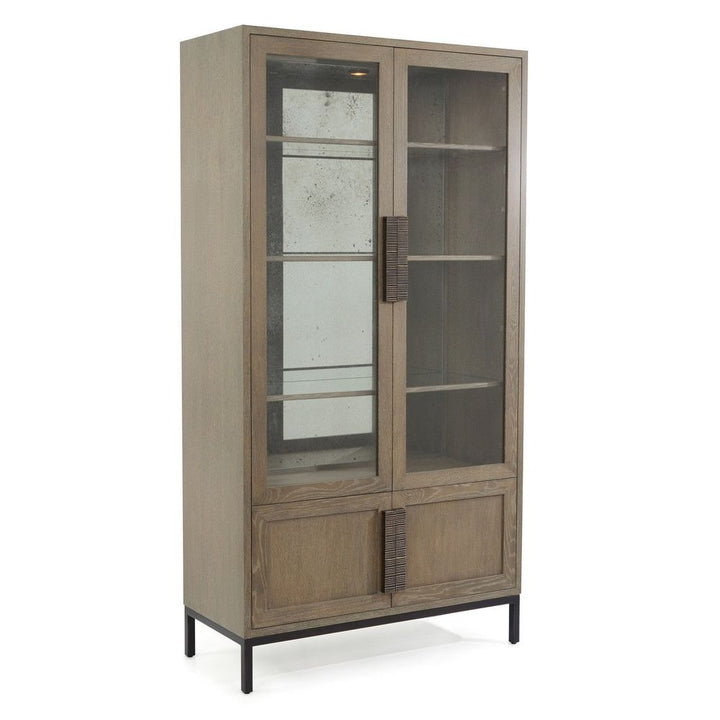Cabinets & Curios Parker Cabinet - Brown, Clear, Bronze