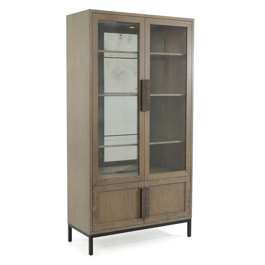 Cabinets & Curios Parker Cabinet - Brown, Clear, Bronze