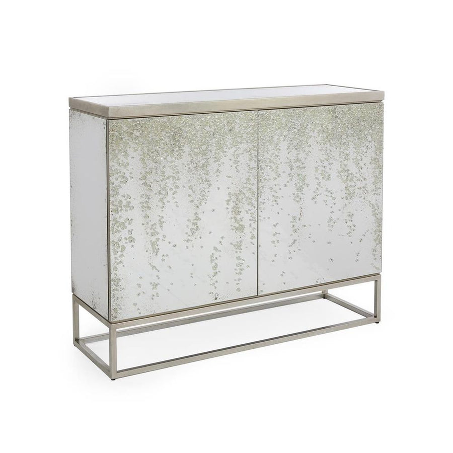 Sideboards & Credenzas Leander Two-Door Cabinet - Off White,Silver