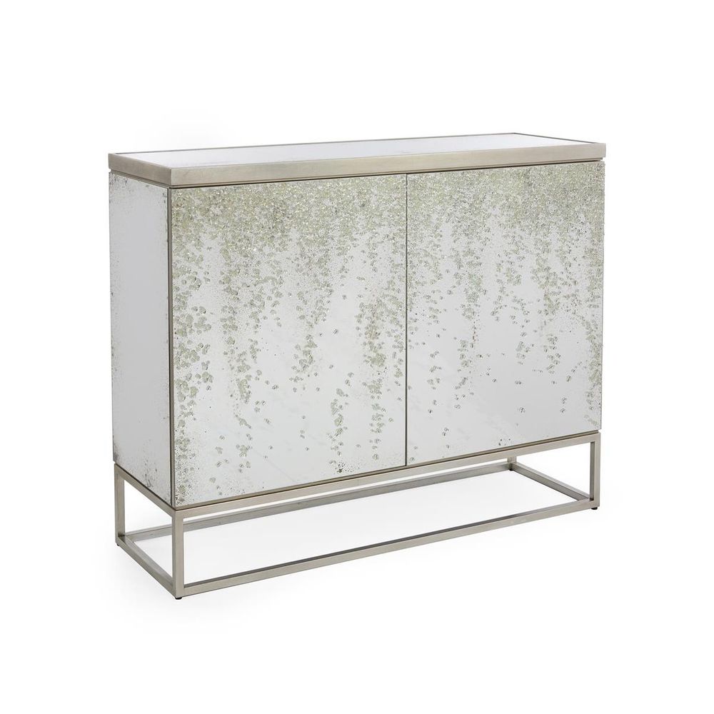 Sideboards & Credenzas Aeolian Two-Door Cabinet - Off White, Silver