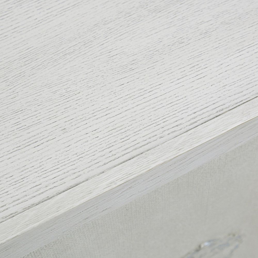 Cressida Chest with Doors - White, Silver