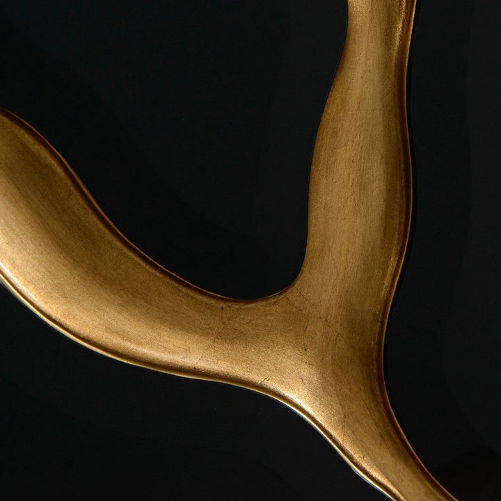 Revne Black Credenza - Black, Gold
