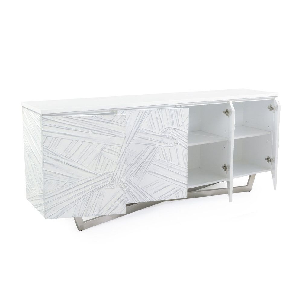 Sideboards & Credenzas Entwined Credenza - White, Silver