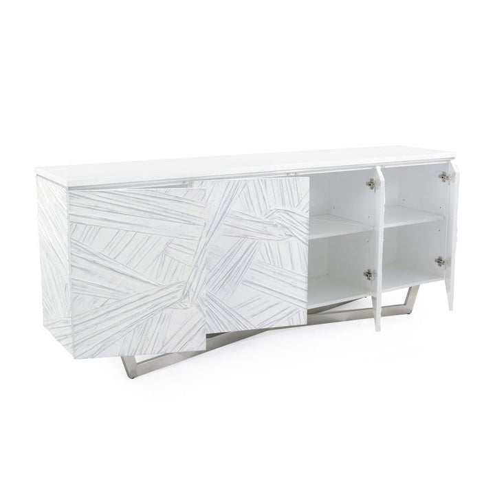 Sideboards & Credenzas Entwined Credenza - White, Silver