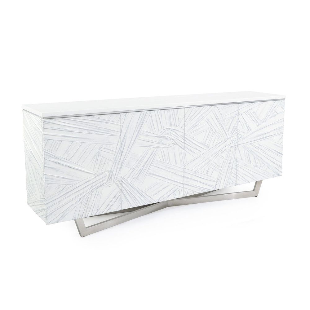Sideboards & Credenzas Entwined Credenza - White, Silver