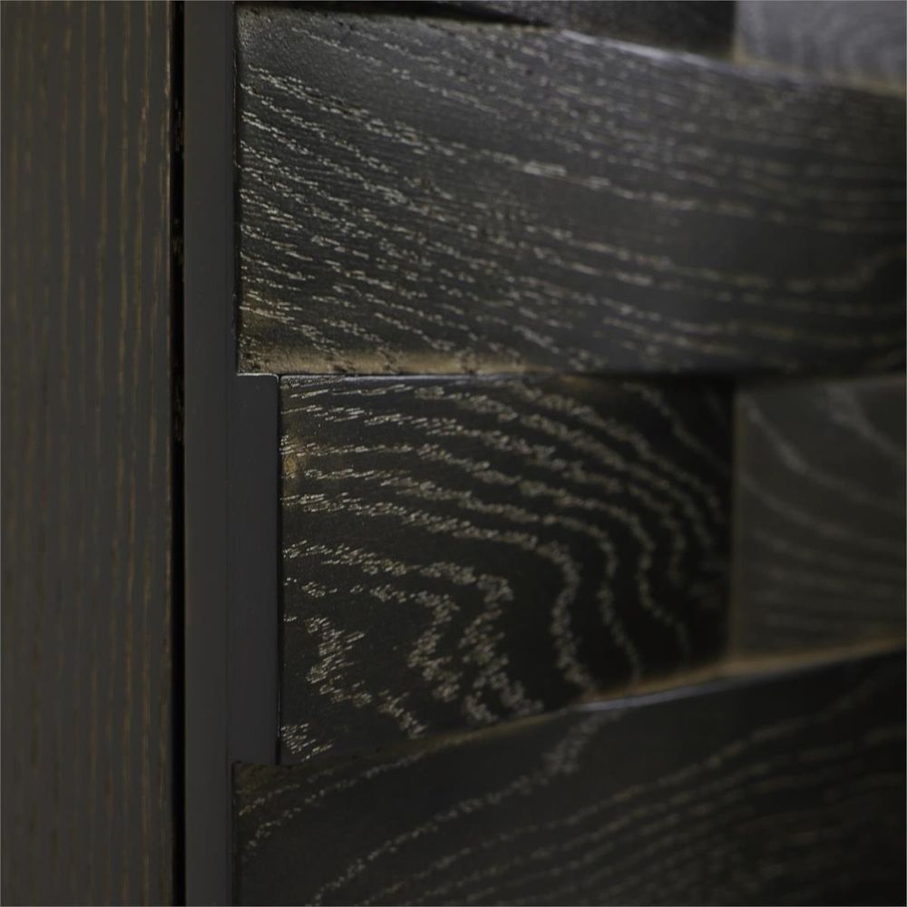 Tessere Four-Door Credenza, Black