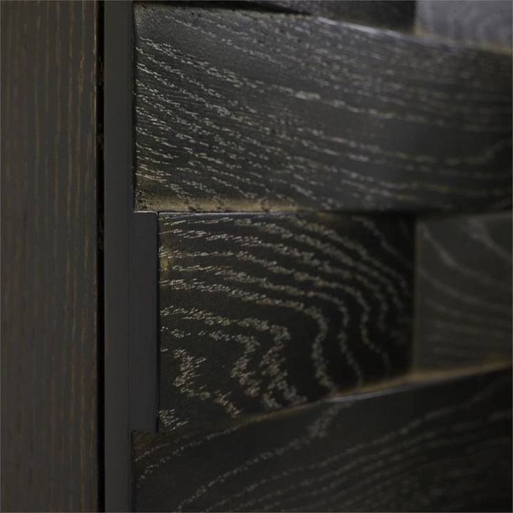 Tessere Four-Door Credenza, Black