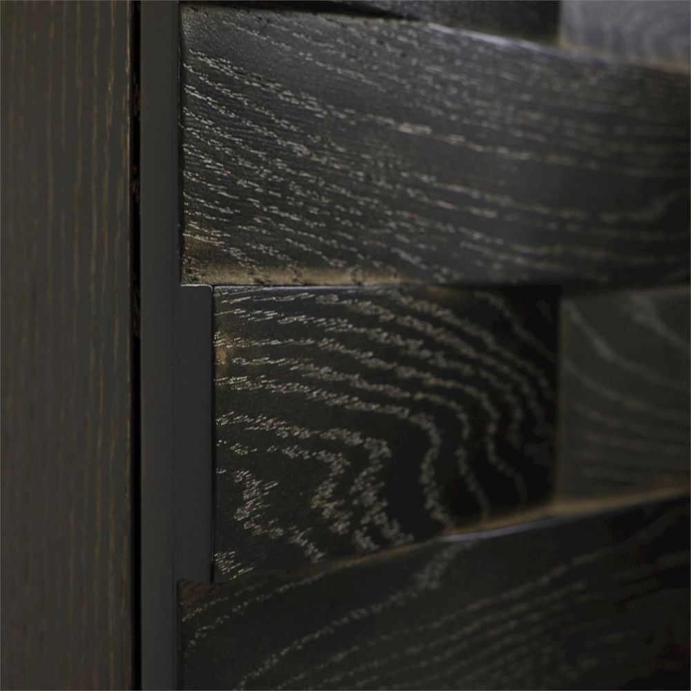 Tessere Four-Door Credenza, Black