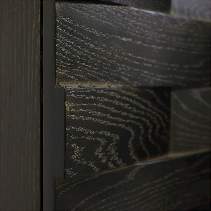 Tessere Four-Door Credenza, Black