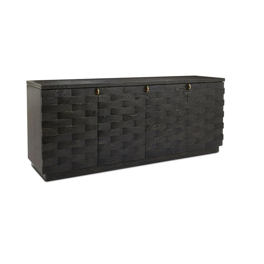 Sideboards & Credenzas Tessere Four-Door Credenza, Black